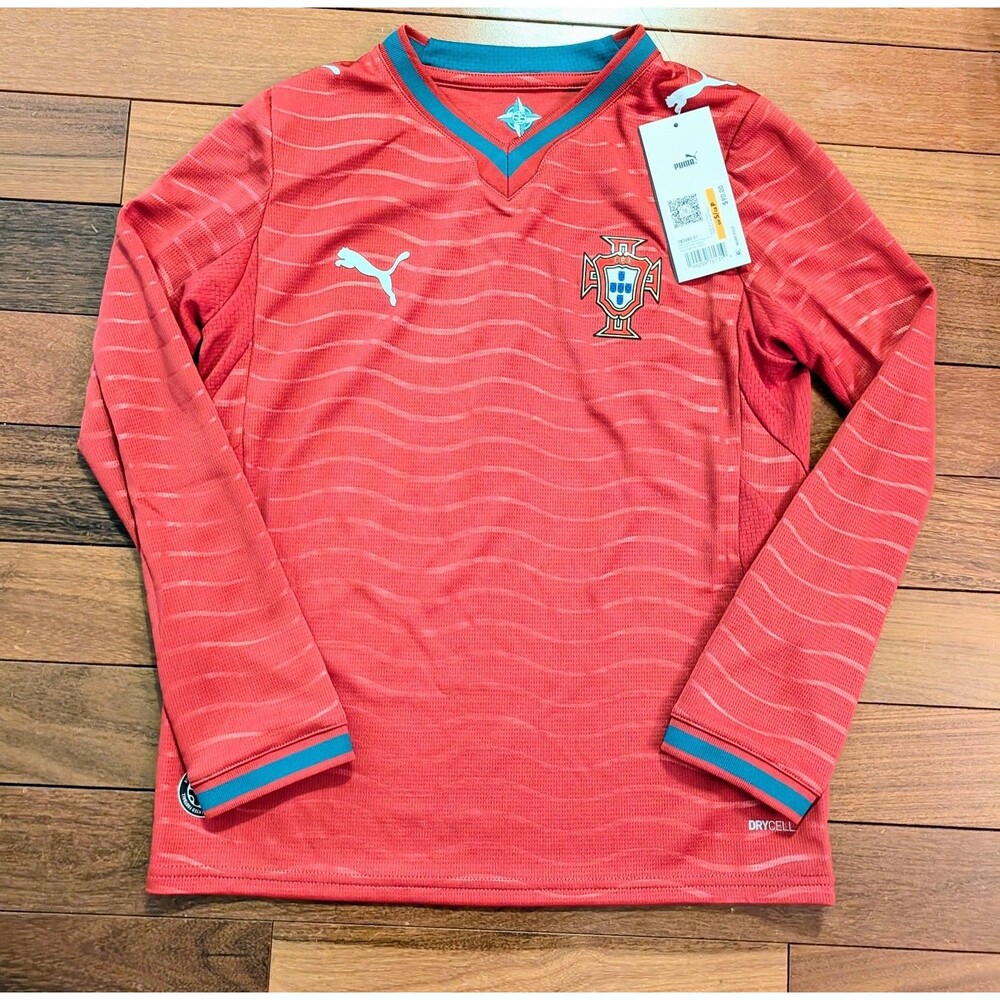 Puma Portugal 2026 World Cup Home Soccer Futbol Jersey LS Youth Small NWT